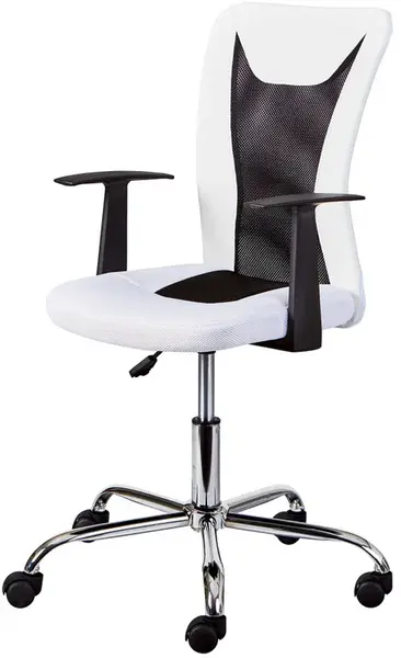 Otočná židle na kolečkách nanny - bílá/černá