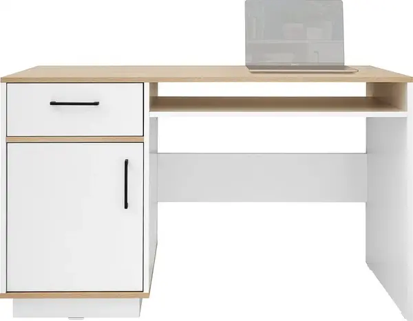 Psací stůl mauricio - dub biscuit/bílá