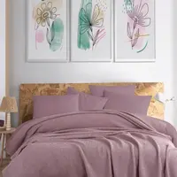 Přehoz 200x230 pique - světle fialová