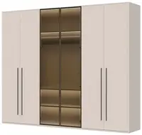 Šestidveřová kombinovaná šatní skříň baptiste - béžová