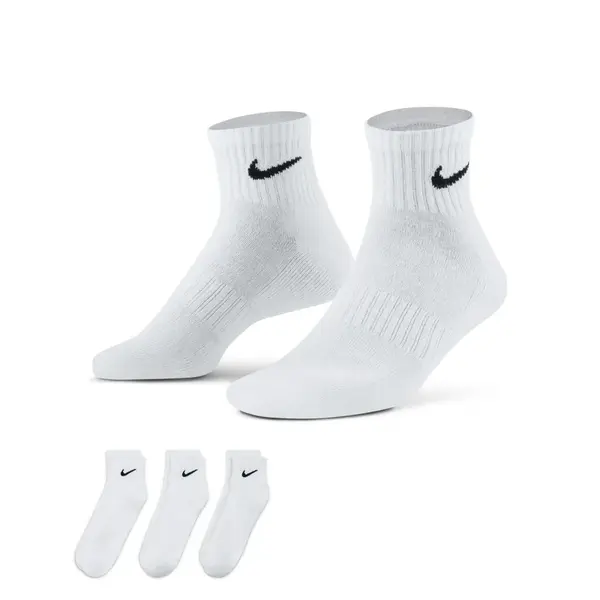 Nike Everyday Cushioned Training Ankle Socks (3 Pairs) L