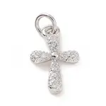 Brass Micro Pave Cubic Zirconia Charms