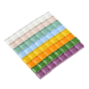 8 Colors 20Pcs Transparent Glass Cabochon