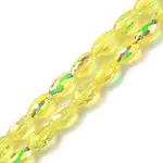 AB Color Plated Transparent Electroplate Beads Strands