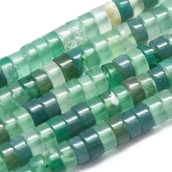 Natural Green Onyx Agate Beads Strands