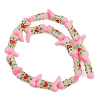 Boot Baking Painted Glass Enamel  Beads