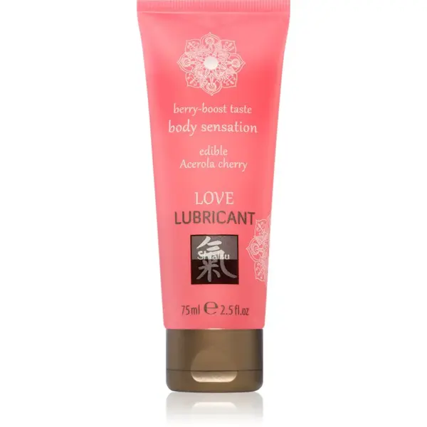 HOT Shiatsu Love lubrikační gel s příchutí Acerola Cherry 75 ml