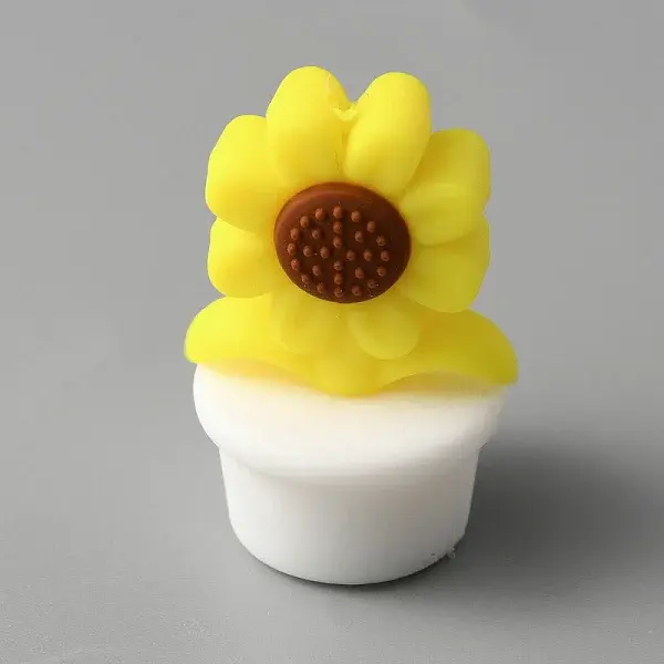 Sunflower Pot Food Grade Eco-Friendly Silicone Beads