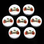 Halloween Printed Natural Wood Beads