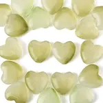 20Pcs Transparent Spray Painted Glass Beads