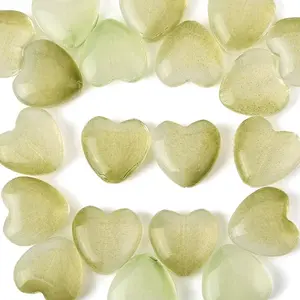 20Pcs Transparent Spray Painted Glass Beads