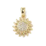 Brass Micro Pave Cubic Zirconia Pendants