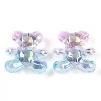 Gradient Color Transparrent Acrylic Eoropean Beads