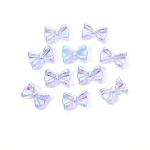 Electroplated Bowknot Resin Cabochons