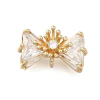 Brass Pave Cubic Zirconia Charms