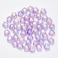 Spray Painted Glass Beads