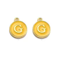 Golden Plated Alloy Enamel Charms
