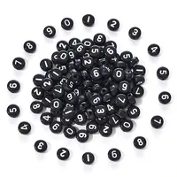 Black Opaque Acrylic Beads