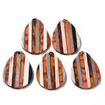 Stripe Resin & Walnut Wood Pendants