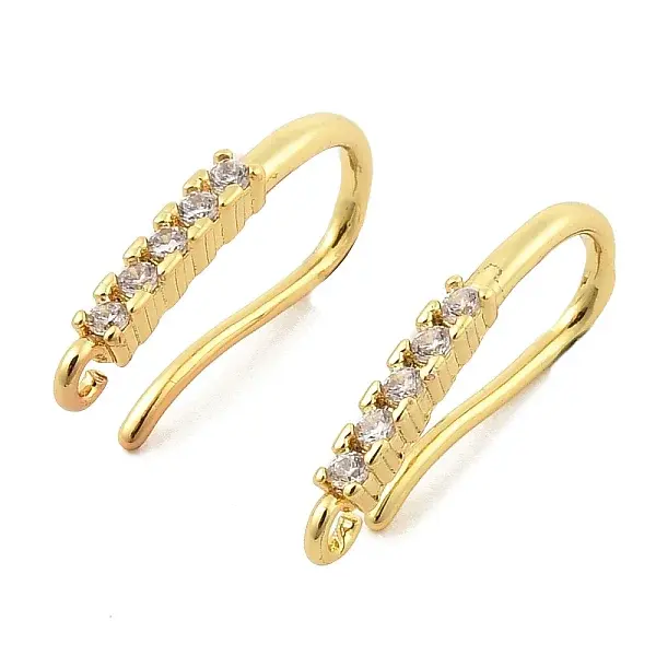 Brass with Cubic Zirconia Earring Hooks