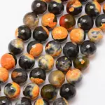Natural Fire Crackle Agate Bead Strands