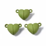 Spray Painted Alloy Magnetic Clasps with Loops