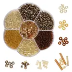 7 Style Transparent & Trans & Metallic Colours Glass Seed Beads