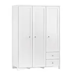 Třídveřová kombinovaná šatní skříň paxton - bílá
