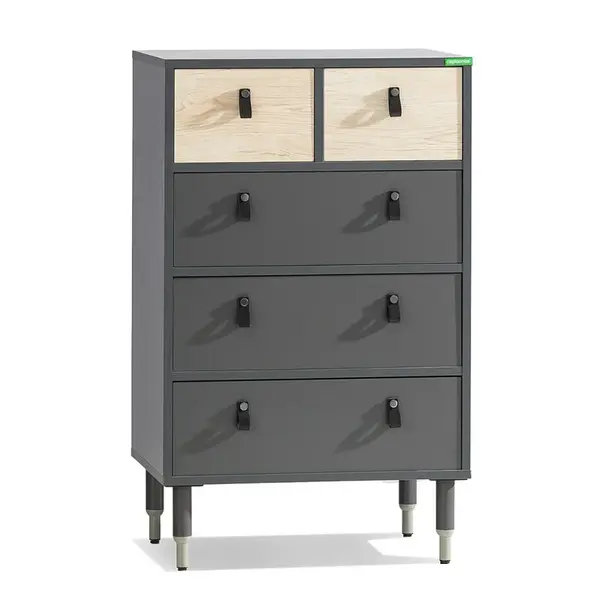 Úzká komoda magnus - dub sofia/šedá