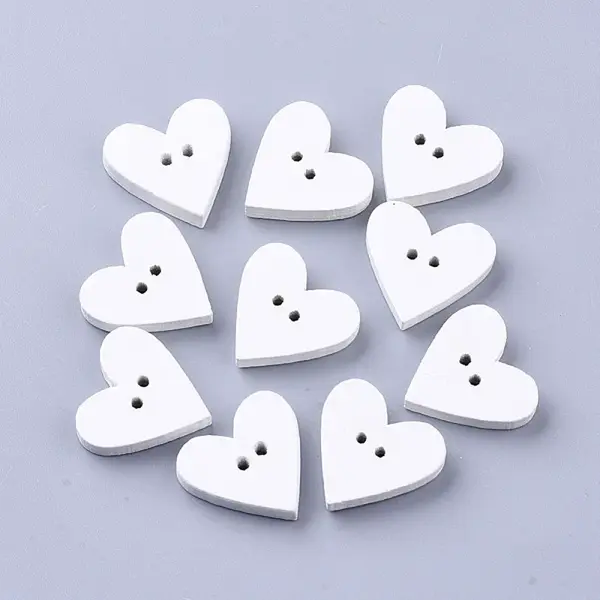 2-Hole Spray Painted Wooden Buttons