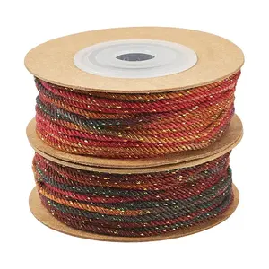 2 Rolls Segment Dyed Cotton Twisted String Cord