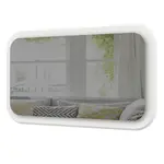 Závěsné zrcadlo s led osvětlením gendry - bílá