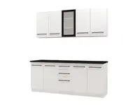 Kuchyňská linka danny-bílá,černá - bez pracovní desky