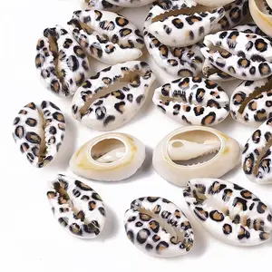 Printed Natural Cowrie Shell Beads