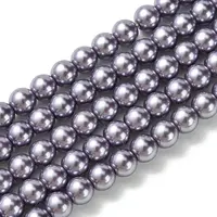 Eco-Friendly Dyed Glass Pearl Round Beads Strands