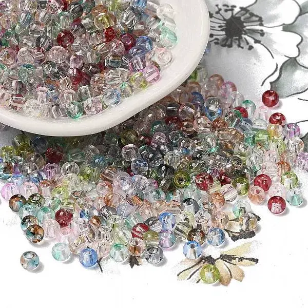Transparent Colours Glass Round Beads