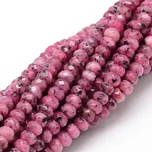 Dyed Natural Malaysia Jade Rondelle Beads Strands