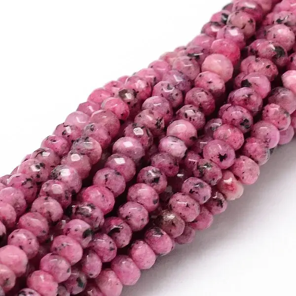 Dyed Natural Malaysia Jade Rondelle Beads Strands