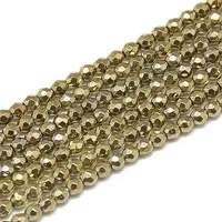 Electroplate Synthetic Hematite Beads Strands