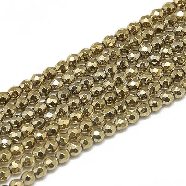 Electroplate Synthetic Hematite Beads Strands