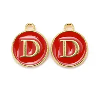 Golden Plated Alloy Enamel Charms