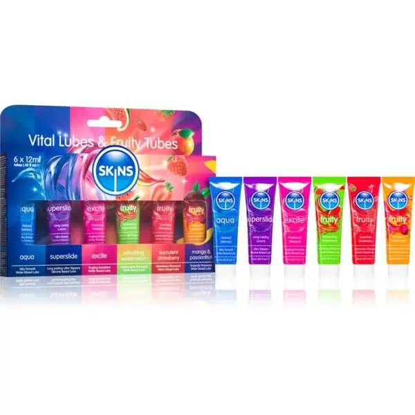Skins Vital & Fruity Lubes sada lubrikačních gelů