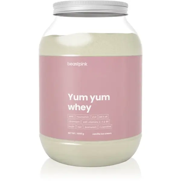 BeastPink Yum Yum Whey syrovátkový protein pro ženy příchuť Vanilla Ice Cream 1000 g