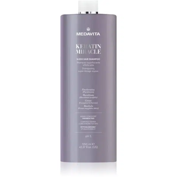 Medavita Keratin Miracle Sleek Hair Shampoo uhlazující šampon 1250 ml