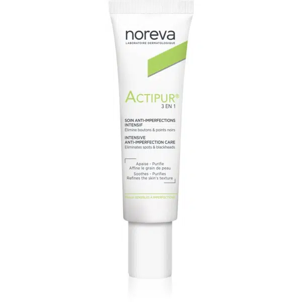 Noreva Actipur 3-in-1 Anti-Blemish Care pleťová péče proti nedokonalostem aknózní pleti 30 ml