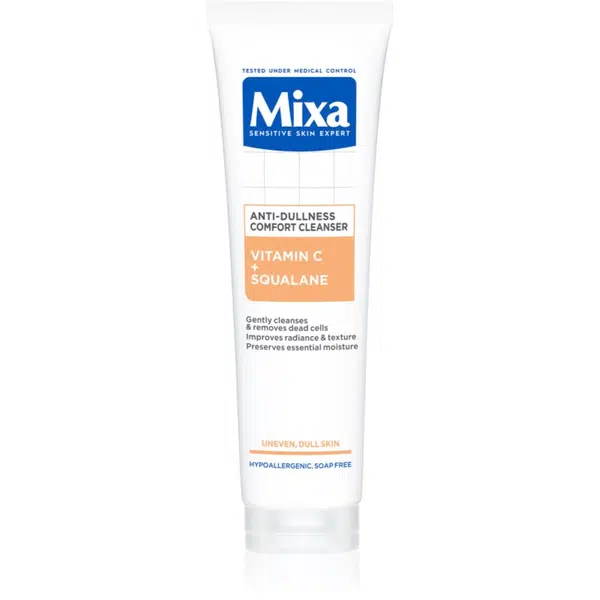 MIXA Anti-Dullness Comfort Cleanserm čisticí pleťový gel s vitaminem C 150 ml