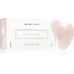 KORIKA Tools Gua Sha Green Jade Stone masážna pomôcka na tvár Gua Sha Quartz Pink 1 ks
