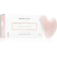 KORIKA Tools Gua Sha Green Jade Stone masážna pomôcka na tvár Gua Sha Quartz Pink 1 ks