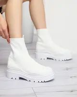 Resti White women's flat-heeled boots Seritis - Footwear