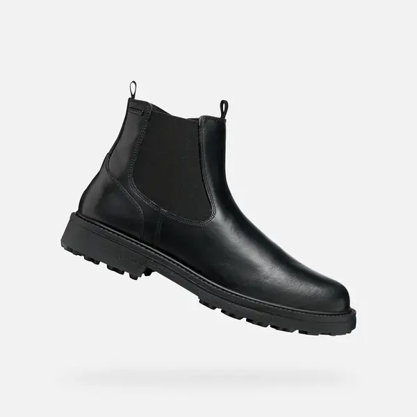 Black men's ankle boots Geox Lagorai + Grip A - Men's